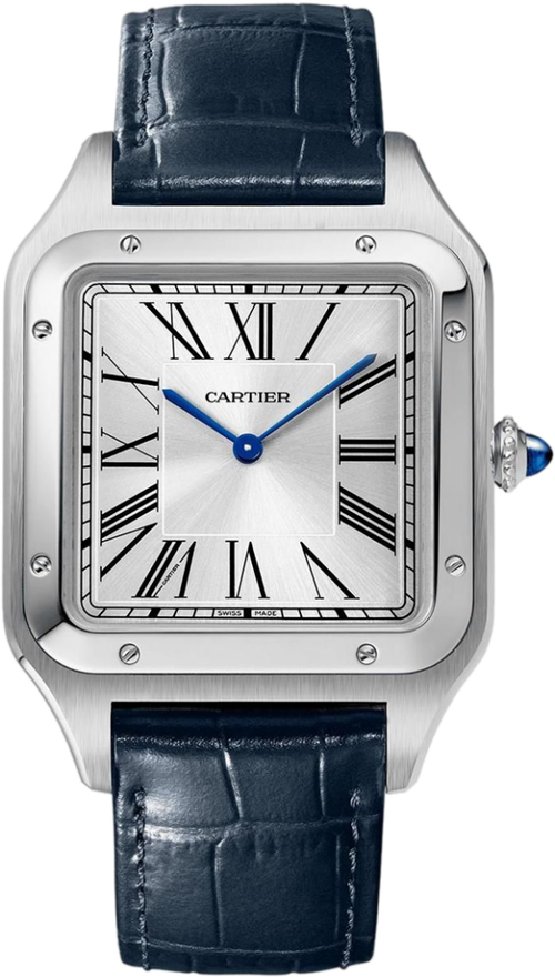 Наручные часы Cartier, серебряный, синий