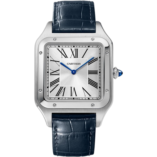 Наручные часы Cartier Cartier Santos Dumont WSSA0032, серебряный, синий