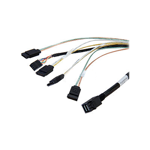 LSI Кабель Cable SFF-8643 - 4*SATA (MiniSAS HD -to- 4*SATA), 1m (analog LSI00411, 2279800-R)