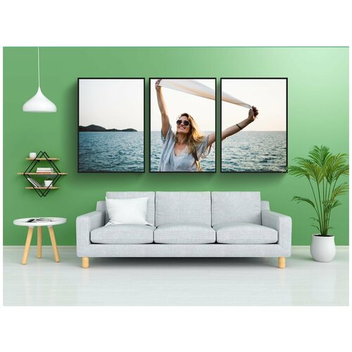 фото Набор модулных постеров для интерьера "люди, женщина, девочка" 60x90 см. в тубусе, без рамки lotsprints