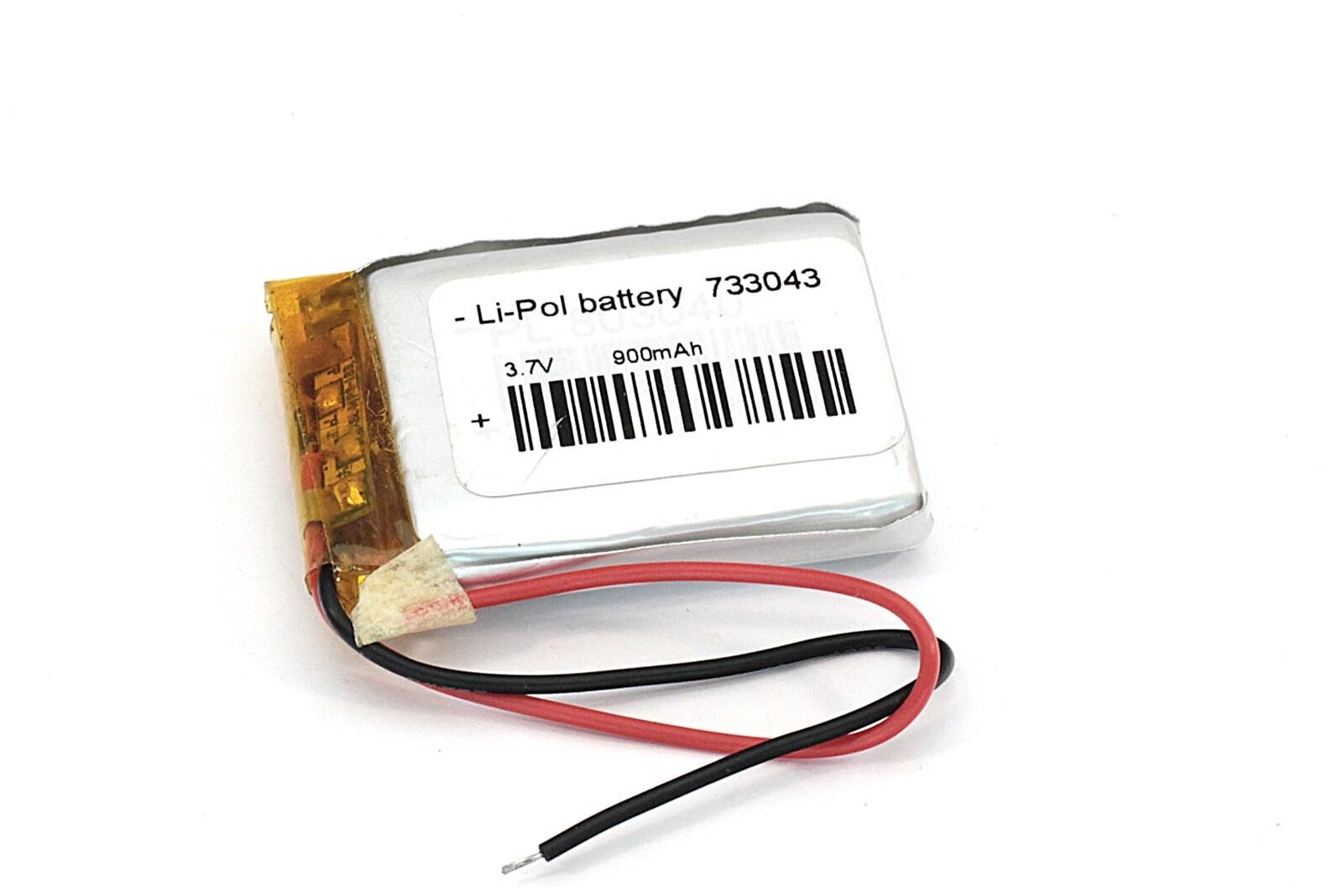 Аккумулятор Li-Pol (батарея) 7.3*30*43мм 2pin 3.7V/900mAh