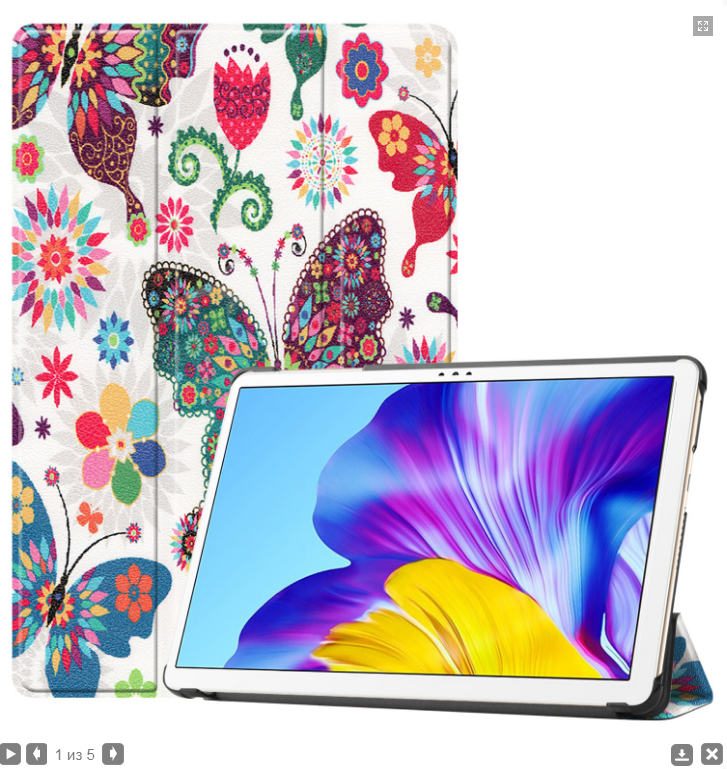 Чехол-книжка MyPads для Samsung Galaxy Tab S5e 10.5 SM-T720/ T725 (2019) с мульти-подставкой и визитницей "тематика радужные бабочки"