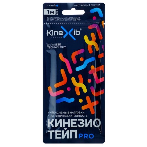 фото Кинезио-тейп kinexib pro, 5 см х 1 м, синий newstory