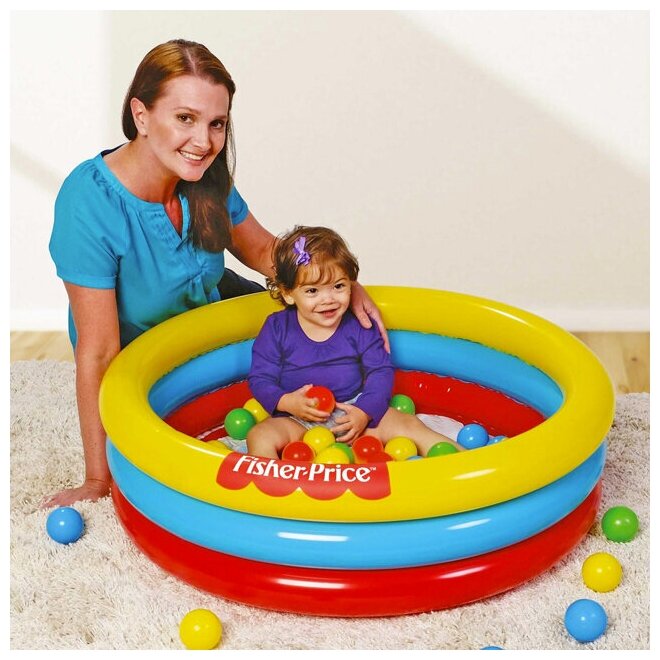 Bestway Детский бассейн с шариками Fisher Price 91*25 см 93501