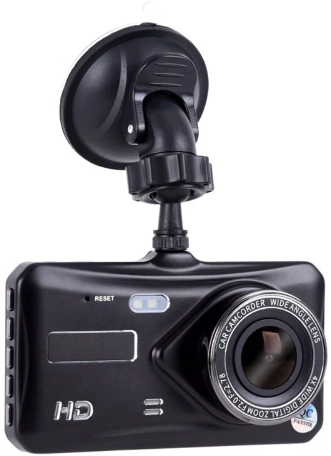 Автомобильный видеорегистратор Full HD 1080P с двумя камерами/Сенсорный 4 дюймовым дисплей/G-Sensor/Камера парковки