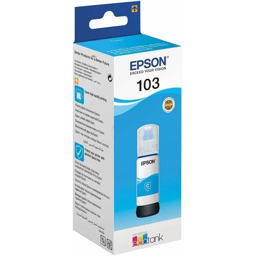 чернила epson t00s24a для l3100 3101 3110 3150 3151 синий Чернила для картриджа Чернила синие EPSON 103 C13T00S24A Cyan Ink