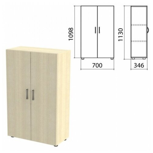 Шкаф закрытый «Канц», 700×350×1130 мм, цвет дуб молочный (комплект)