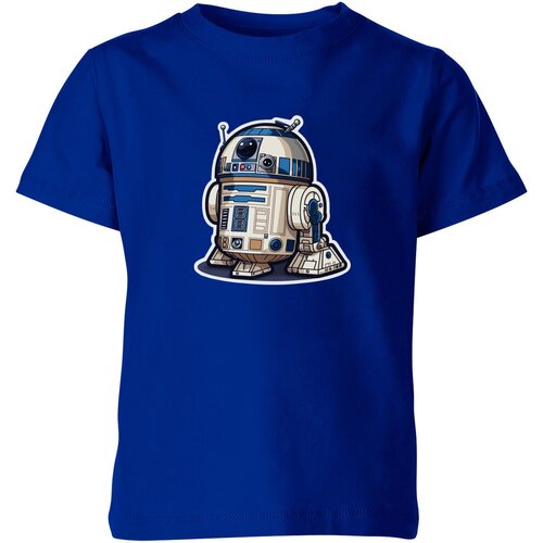 Детская футболка «Дроид-астромеханик R2D2 Звёздные войны Star Wars» (140, синий)