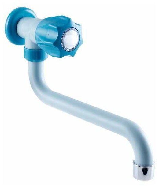 PL3-270 Кран для одной воды, из высокопрочного пластика-Голубой