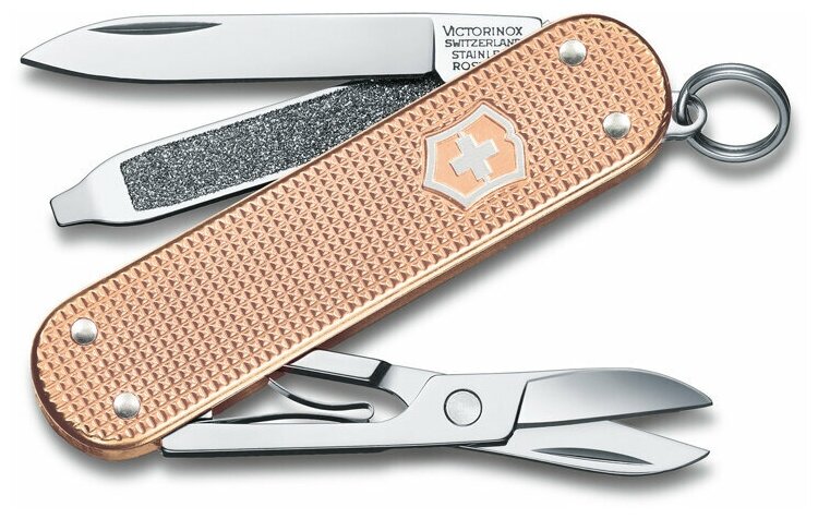 Швейцарский Нож-брелок VICTORINOX Classic SD Alox Colors "Fresh Peach", 58 мм, 5 функций. 0.6221.202G