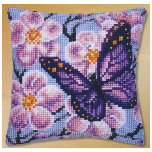 фото Набор для вышивания vervaco pn-0008501 фиолетовая бабочка