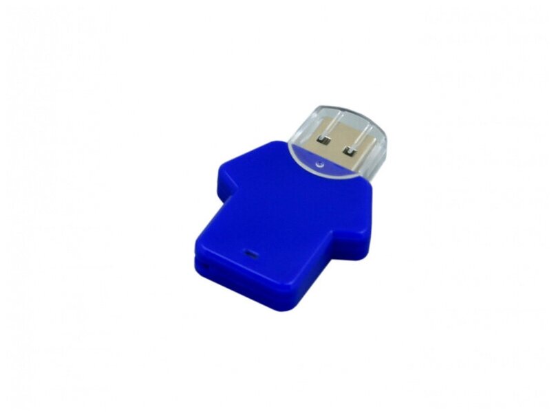 Пластиковая флешка для нанесения логотипа в виде футболки (16 Гб / GB USB 2.0 Зеленый/Green Football_man Flash drive футболка недорого)