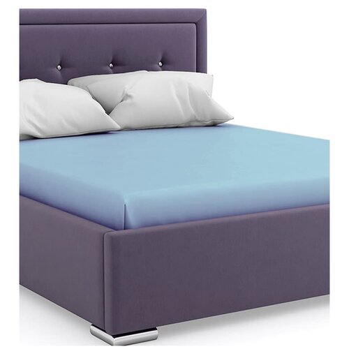 фото Простыня на резинке toontex пт, трикотаж, 140 х 200 см, голубой