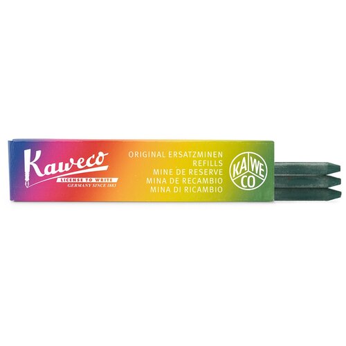 Kaweco Грифели для карандашей /5,6 мм/ зеленый, 3 шт. набор грифелей для механических карандашей kaweco 5b 3шт 5 6мм черный
