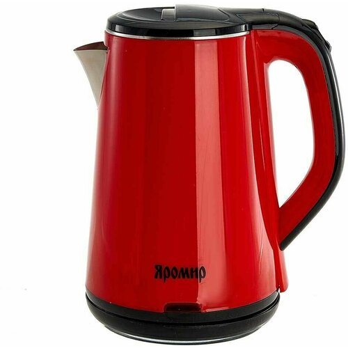 Чайник электрический Яромир красный 18 л 1500 Вт скрытый нагревательный элемент пластик 205200₽