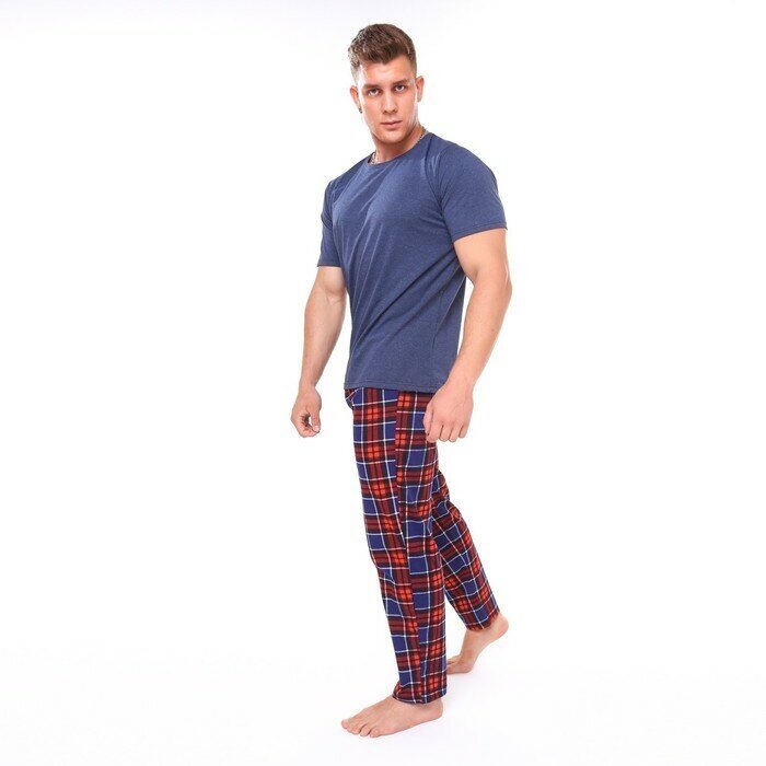 Комплект Руся, брюки, размер 56, синий, красный - фотография № 17