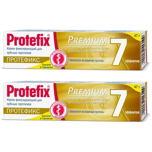 Крем для фиксации зубных протезов Protefix Premium экстра сильный 47 гр. х 2 шт.