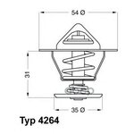 Термостат [С Прокл.] [84°c] Wahler арт. 4264.84D - изображение