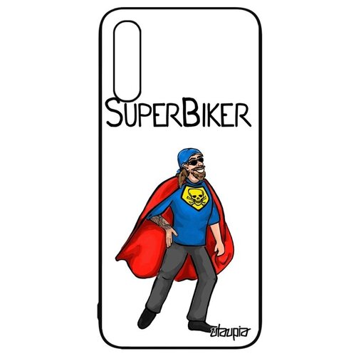 фото Защитный чехол для // samsung galaxy a50 // "супербайкер" супергерой мотоцикл, utaupia, белый
