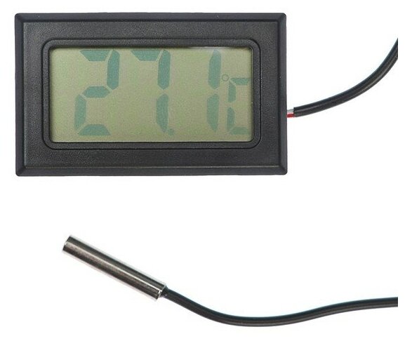 Термометр цифровой, ЖК-экран, провод 1 м - фотография № 5