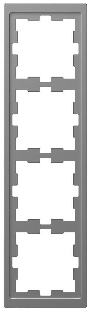 Рамка Merten D-Life, MTN4040-6536, Нержавеющая сталь