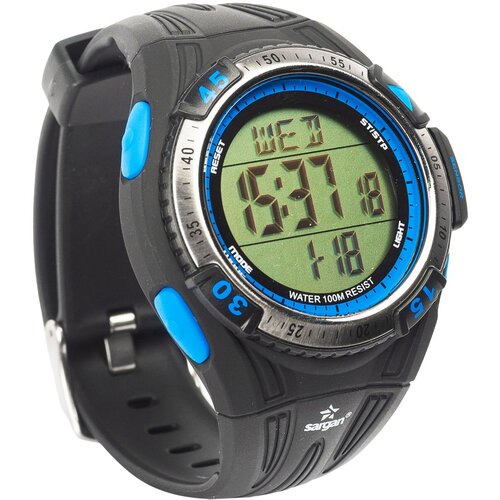 Водонепроницаемые спортивные часы с глубиномером Sargan Вектор 100М цвет синий 10998₽