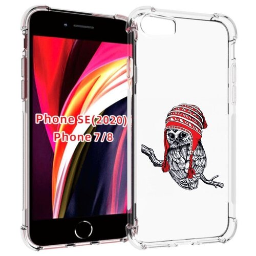 Чехол MyPads сова-в-красной-шапке-на-веточке для iPhone 7 4.7 / iPhone 8 / iPhone SE 2 (2020) / Apple iPhone SE3 2022 задняя-панель-накладка-бампер