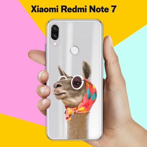 Силиконовый чехол Лама в очках на Xiaomi Redmi Note 7 силиконовый чехол лама в очках на xiaomi redmi note 8 pro