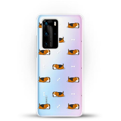 фото Силиконовый чехол бигли спят на huawei p40 pro andy & paul