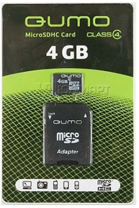 Карта памяти Qumo microSDHC 8 ГБ Class 4, 1 шт., черный - фото №4