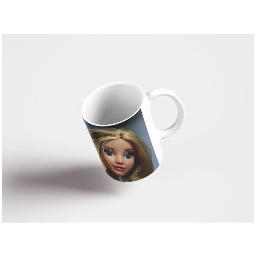 фото Кружка "лицо, кукла, блондинка 320 мл. белая lotsprints