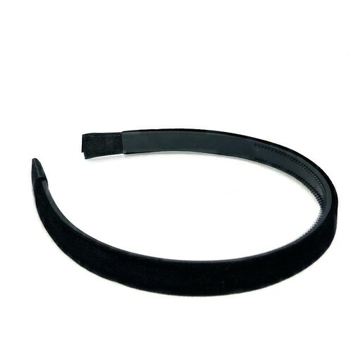 Ободок для волос бархат+пластик ширина 1,2см