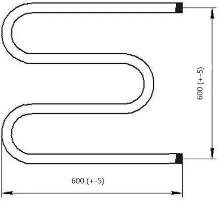 Полотенцесушитель М 60-60 1" (К0) - фотография № 3