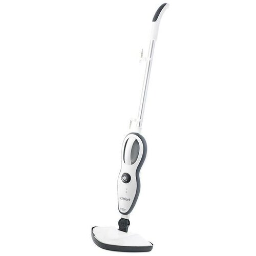 Паровая швабра Kitfort КТ-1008 1500 Вт 370 мл 10 насадок бело-серый 1653600₽