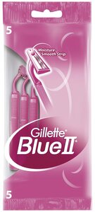 Фото Бритвы одноразовые комплект 5 шт., GILLETTE (Жиллет) BLUE 2, для женщин