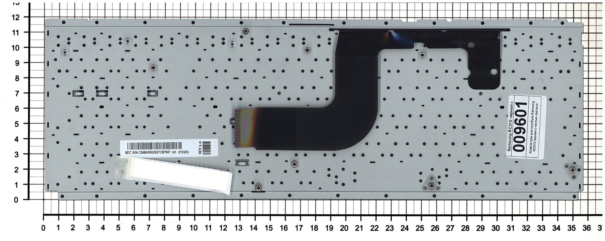 Клавиатура для ноутбука Samsumg RC520 черная с частью корпуса