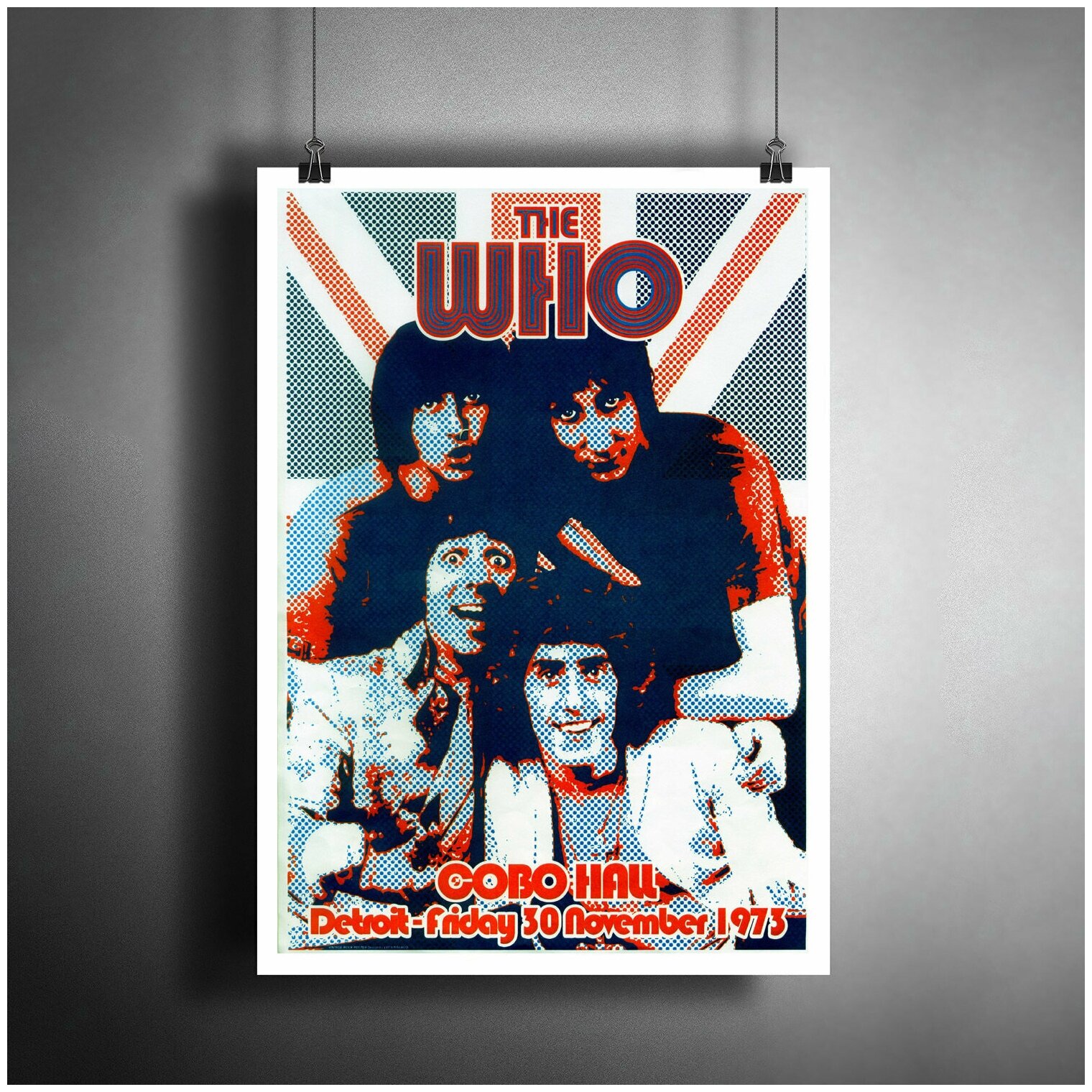 Постер плакат для интерьера "Музыка: Британская рок-группа The Who" / Декор дома, офиса, комнаты, квартиры A3 (297 x 420 мм)