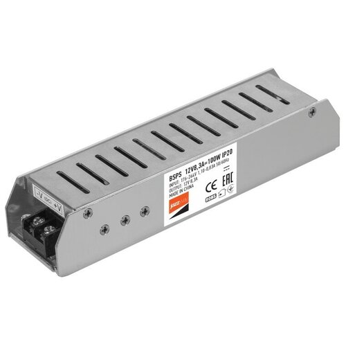 Аксессуары / BSPS 12V8,30A=100W IP20 3 г. гар. Jazzway (1002167A), цена за 1 шт. jazzway драйвер 85ma для ppl 595 r 36w sw 5005471