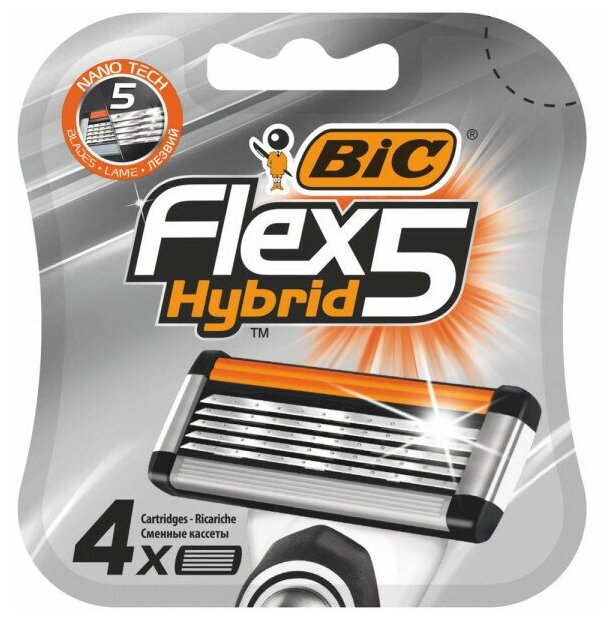 BIС (БИК) Сменные кассеты Bic Flex 5 Hybrid 4 шт