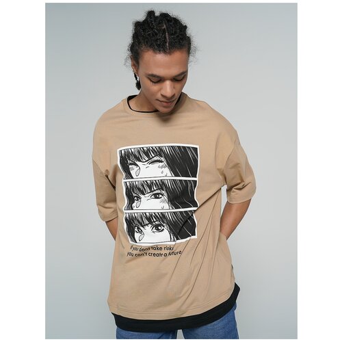 фото Футболка твое 80492 размер xl, бежевый