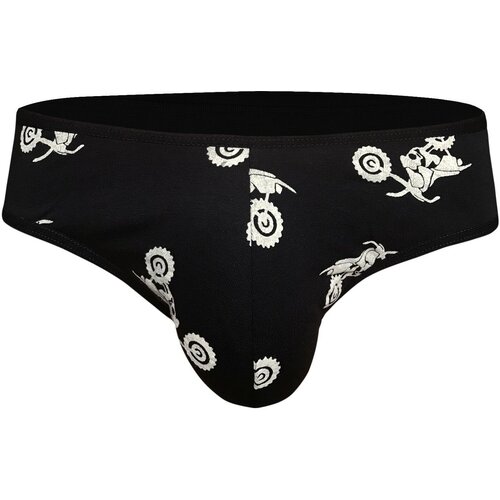 фото Мужские трусы слипы черные с принтом darkzone dzn6542 m (46)