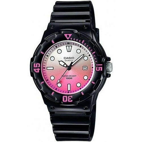 фото Наручные часы casio женские японские наручные часы casio collection lrw-200h-4e с гарантией, черный, розовый