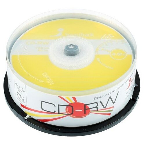 Диск CD-RW SmartTrack, 4-12х, 700 Мб, (бокс 25 шт.)