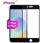 Защитное стекло для телефона Apple iPhone 7 Plus и iPhone 8 Plus / Эпл Айфон 7 Плюс и Айфон 8 Плюс / 3D стекло на весь экран c черной рамкой - изображение