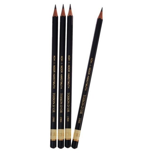 фото Набор чернографитных карандашей 4 штуки koh-i-noor, профессиональных 1900 7в (2474709) нет бренда