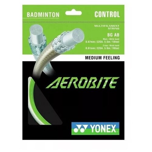 Струна для бадминтона Yonex 10m Aerobite Green/White yonex чехол на 6 ракеток yonex