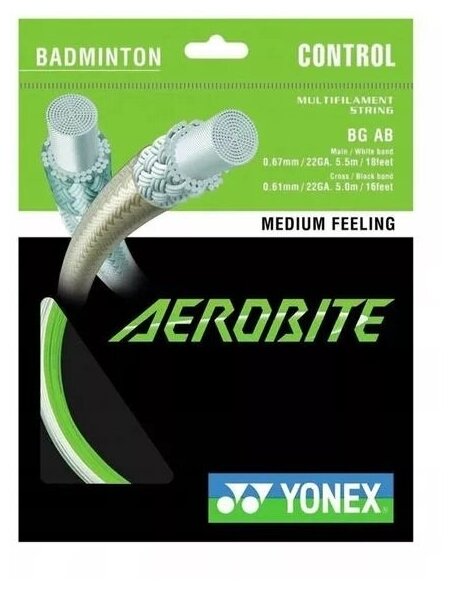 Струна для бадминтона Yonex 10m Aerobite Green/White