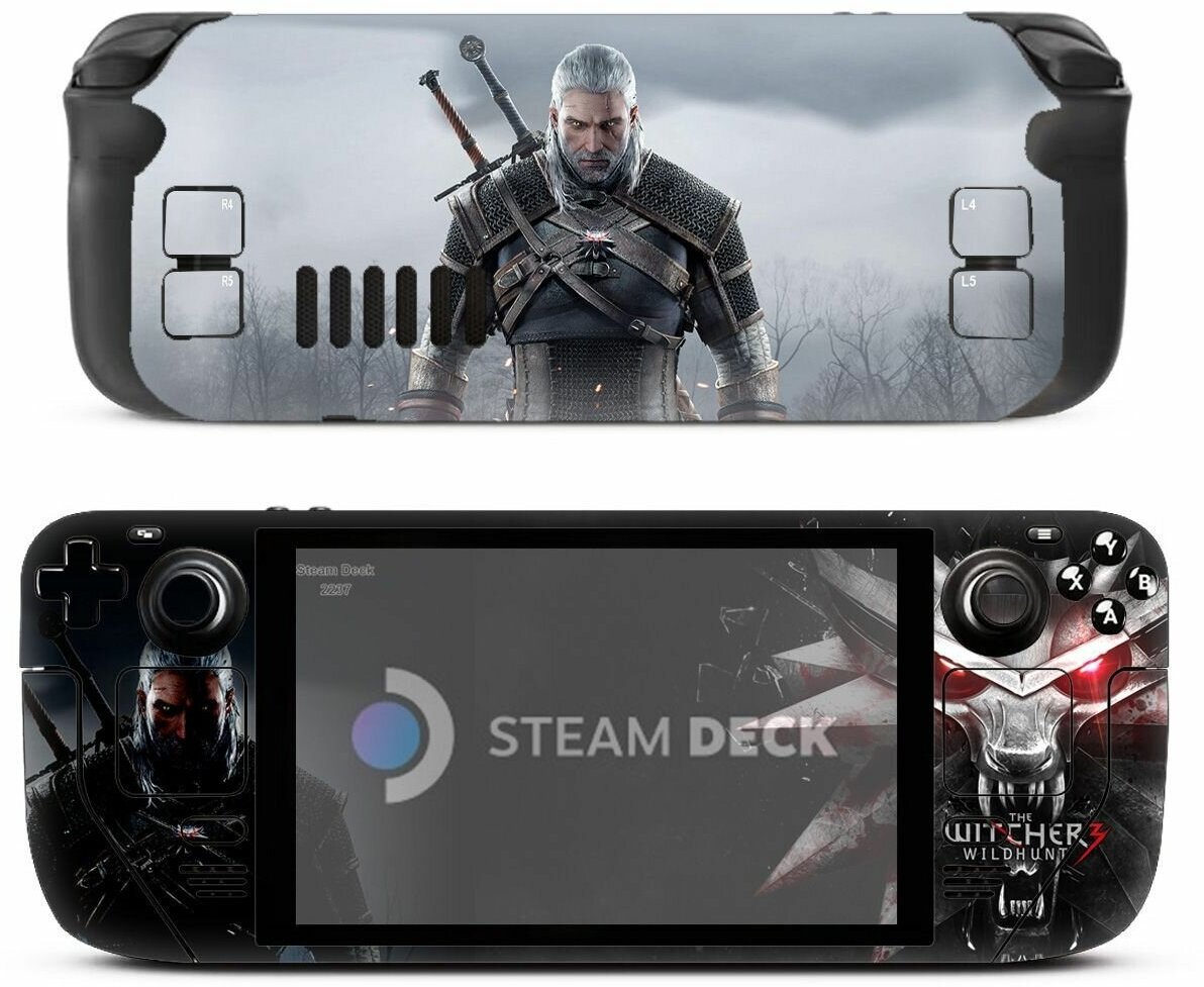 Наклейка виниловая для Steam Deck защитная пленка Ведьмак Медальон