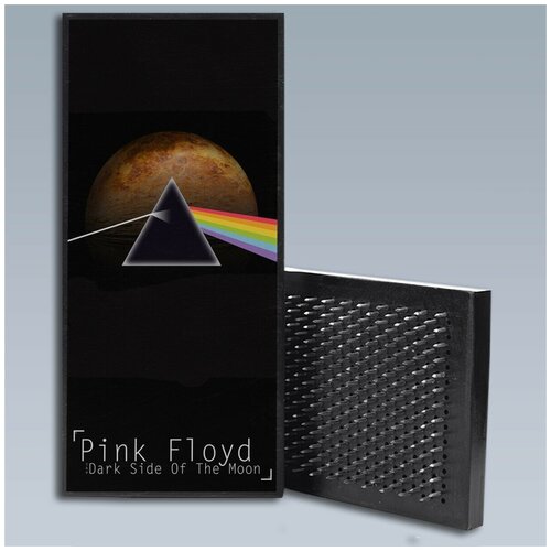 фото Доска садху для йоги с гвоздями, уф печать музыка pink floyd - 399 шаг 10мм woodart