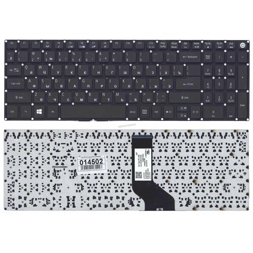 Клавиатура Acer Aspire E5-522 E5-573 E5-722 F5-571 V3-574G (черная) клавиатура для ноутбука acer aspire e5 522 e5 573 e5 722 series г образный enter чёрная без рамки pn nk i1513 006
